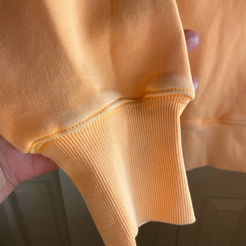 Free People NWT × HOKA Relaxed Embroidered Appliqué Kangaroo Pocket Hoodie XS - Picture 6 of 15